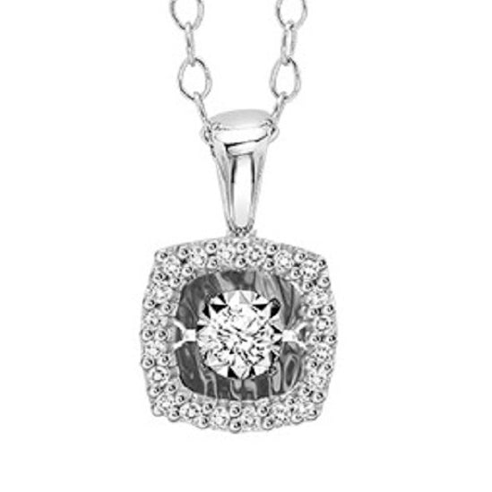 14K Diamond Pendant 1/7 ctw