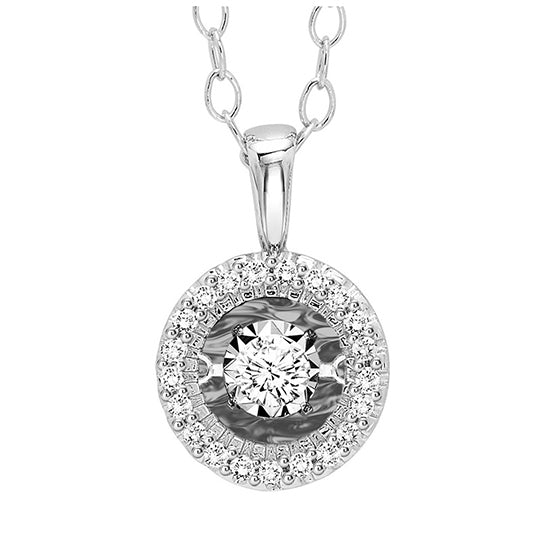 14K Diamond ROL Pendant 1/7 ctw