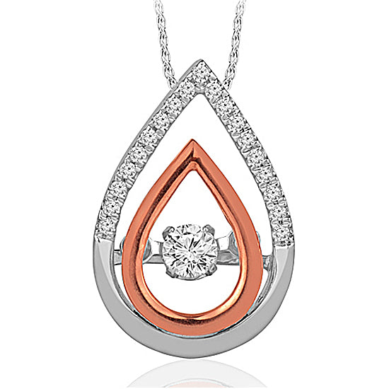 14K Diamond ROL Pendant 1/7 ctw