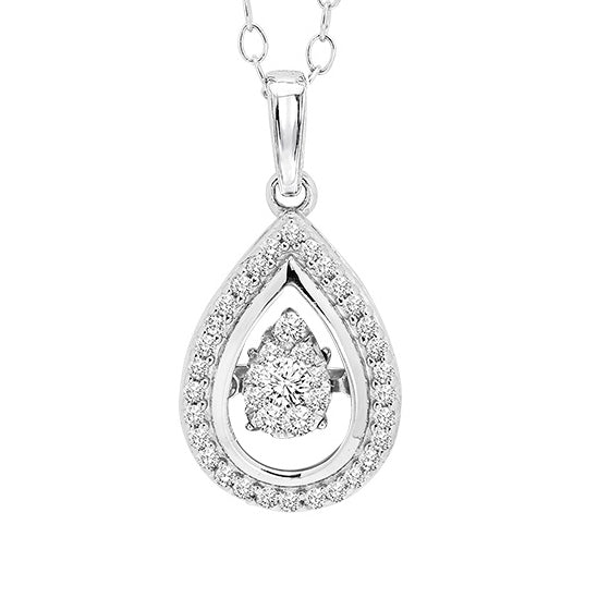 14K Diamond ROL Pendant 1/4 ctw