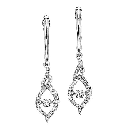 14K Diamond ROL Earrings 3/8 ctw