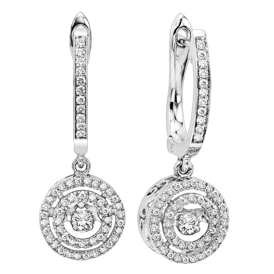 14K Diamond Rhythm Of Love Earrings 1/2 ctw