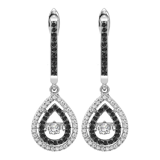 14K Black Diamond ROL Earrings 1/2 ctw