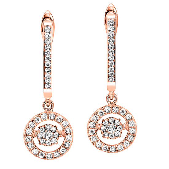 10K Diamond Rhythm Of Love Earrings 1/2 ctw