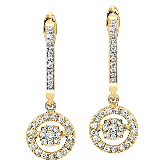 10K Diamond Rhythm Of Love Earrings 1/2 ctw