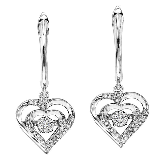 Silver Diamond ROL Earrings