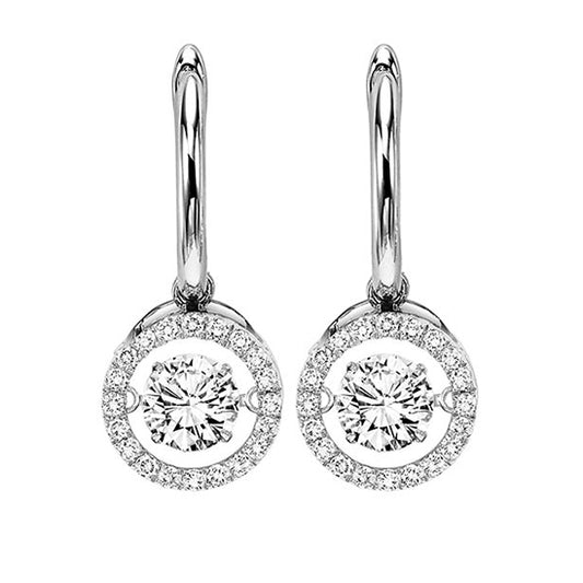 14K Diamond Rhythm Of Love Earrings 2 1/2 ctw