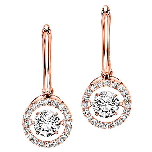 14K Diamond Rhythm Of Love Earrings 2 1/2 ctw