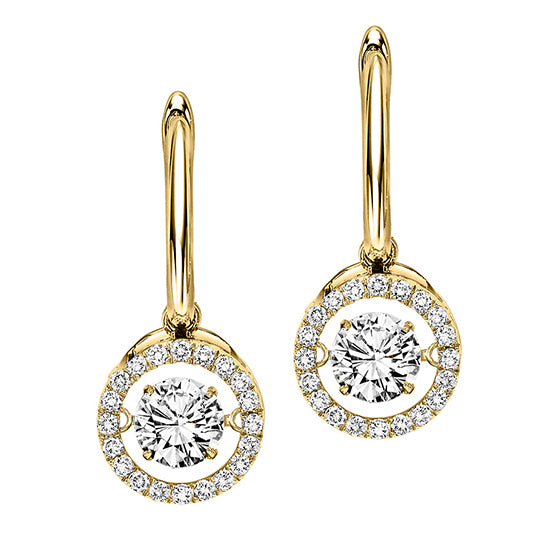 14K Diamond Rhythm Of Love Earrings 2 1/2 ctw