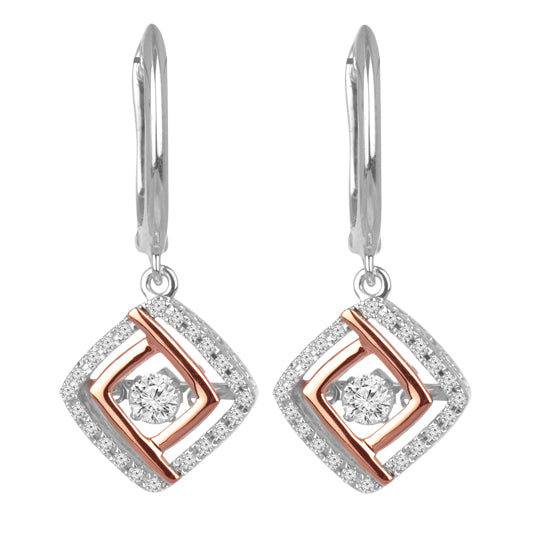 Silver & 10k Rhythm Of love Earring