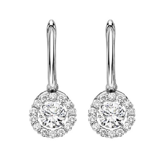 14K Diamond Rhythm of Love Earrings  1 ctw