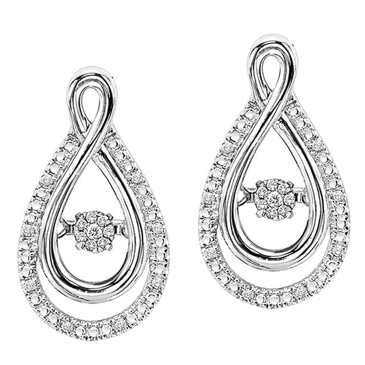 Gold & Silver Diamond ROL Earrings