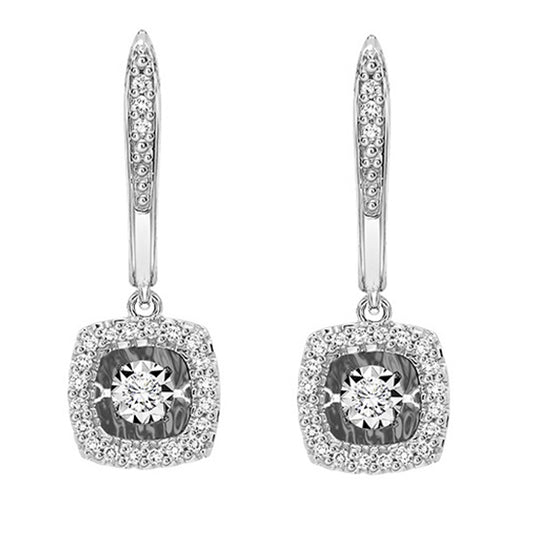 14K Diamond Earrings 1/5 ctw