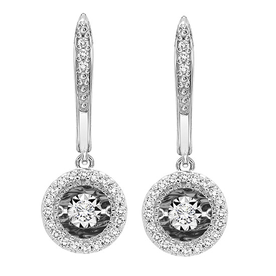 14K Diamond ROL Earrings 1/5 ctw