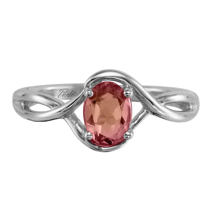 14K White Gold Pink Tourmaline Ring