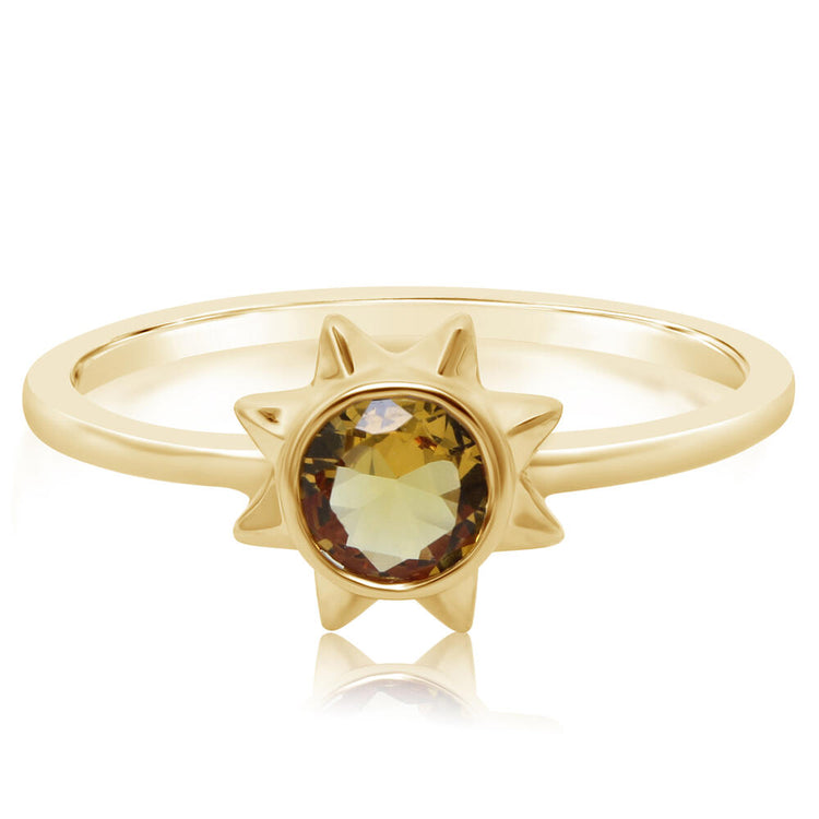 14K Yellow Gold Citrine Ring