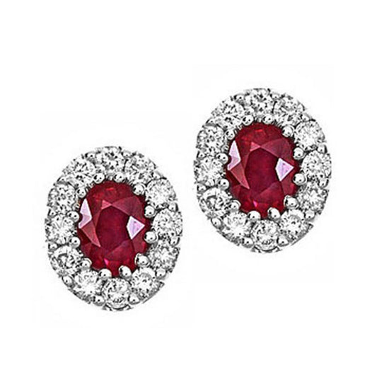 14K Ruby Earrings (Matching Ring & Pendant Available)