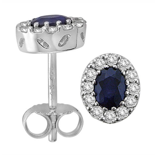 14K Sapphire Earrings (Matching Ring & Pendant Available)