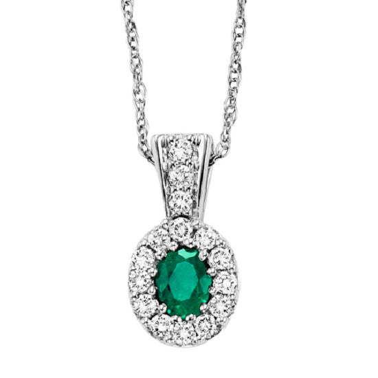 14K Emerald Pendant  (Matching Ring & Earrings Available)