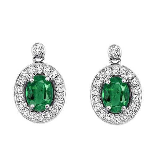 14K Emerald Earrings (Matching Ring & Pendant Available)