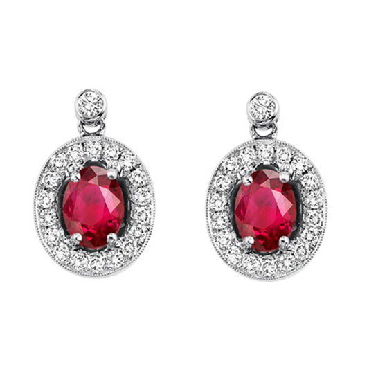 14K Ruby Earrings (Matching Ring & Pendant Available)