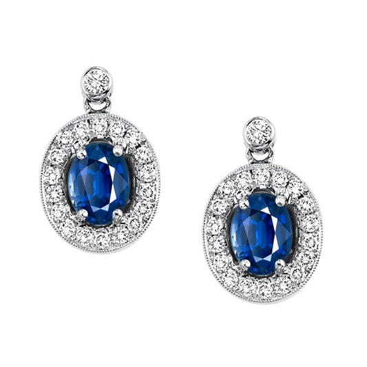 14K Sapphire Earrings (Matching Ring & Pendant Available)