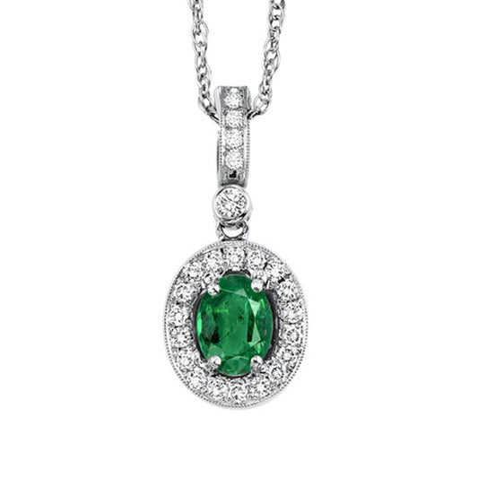 14K Emerald Pendant  (Matching Ring & Earrings Available)