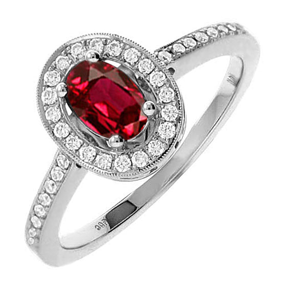 14K Ruby Ring (Matching Earrings & Pendant Available)