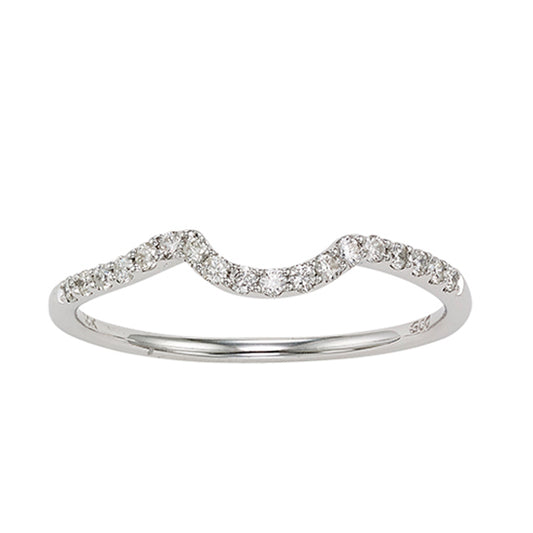 14K Diamond Two Stone Band 1/6 ctw