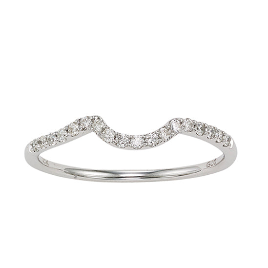 14K Diamond Two Stone Band 1/6 ctw