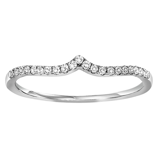 14K Diamond Two Stone Band 1/6 ctw