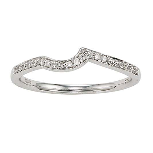 14K Diamond Two Stone Band 1/7 ctw