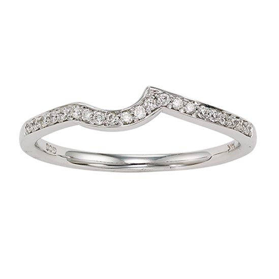 14K Diamond Two Stone Band 1/7 ctw