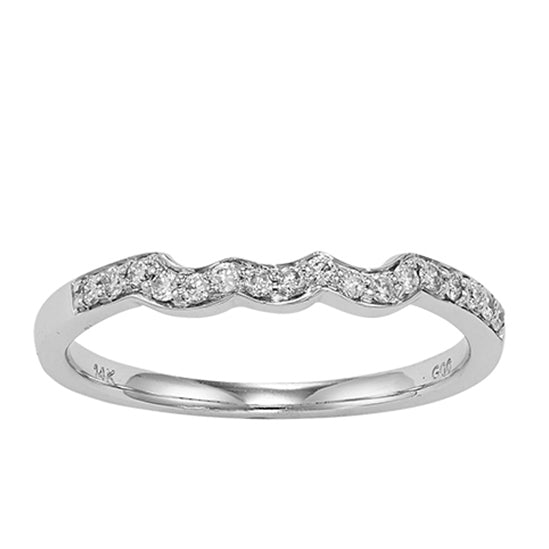 14K Diamond Two Stone Band 1/7 ctw