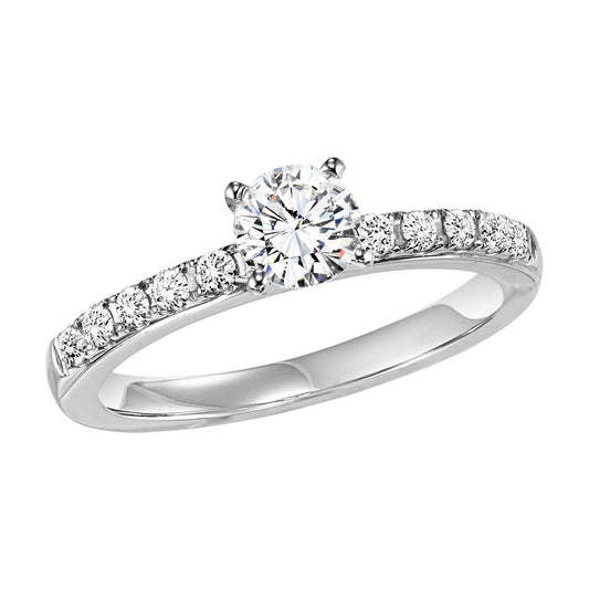 14K Diamond 1/5 ctw Engagement Ring