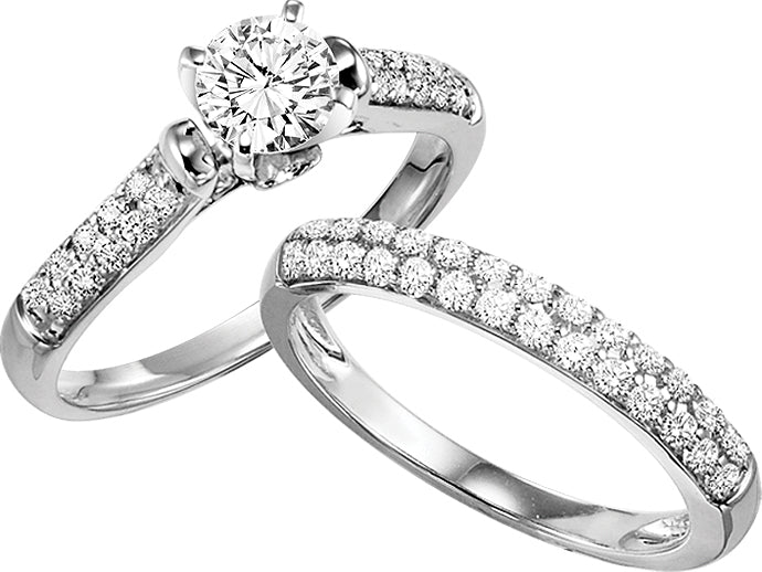 14K Diamond 1/5 ctw Engagement Ring