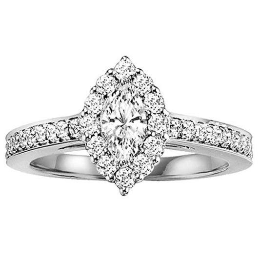 14K Diamond 3/8 ctw Engagement Ring