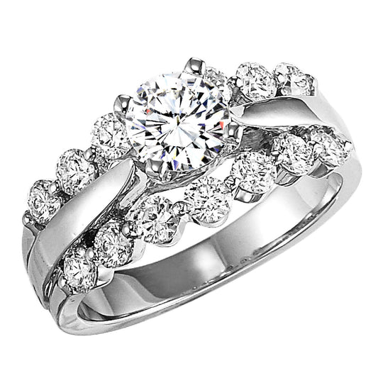 14K Diamond 1 ctw Engagement Ring