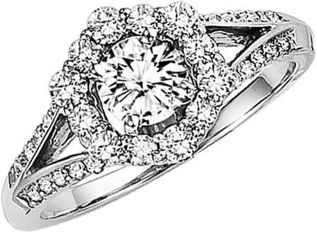 14K Diamond 1/2 ctw Engagement Ring