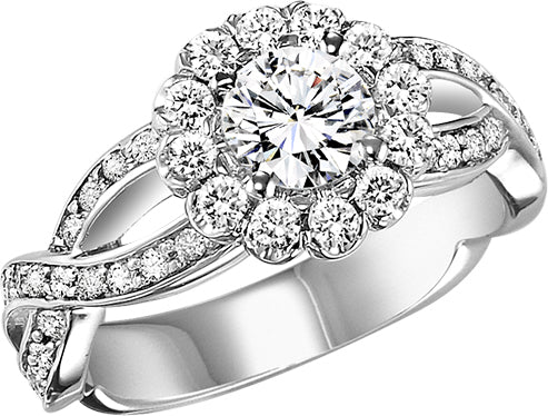 14K Diamond 5/8 ctw Engagement Ring