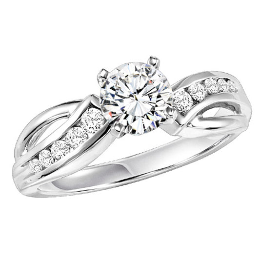 14K Diamond 1/4 ctw Engagement Ring