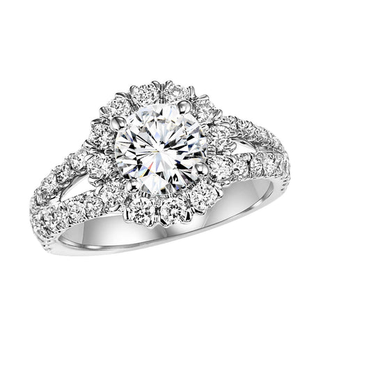 14K Diamond 3/4 ctw Engagement Ring