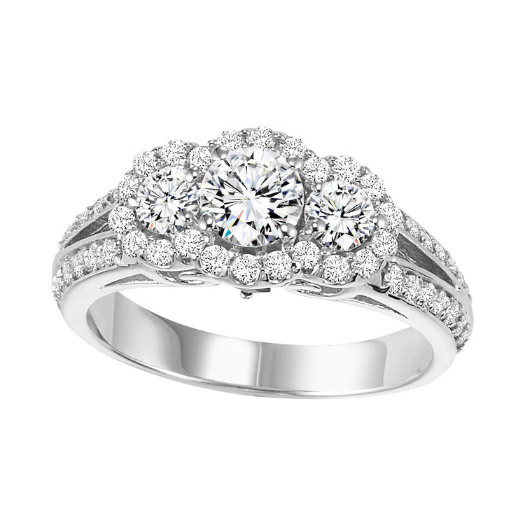 14K Diamond 1 ctw Engagement Ring