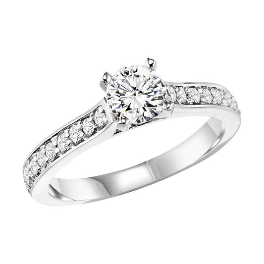 14K Diamond 1/4 ctw Engagement Ring