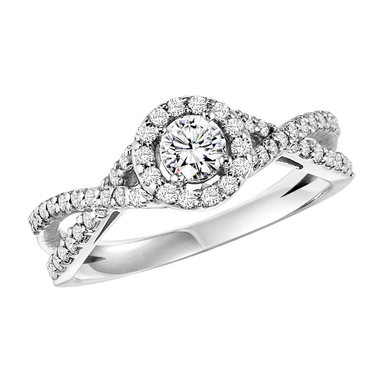 14K Diamond 3/8 ctw Engagement Ring