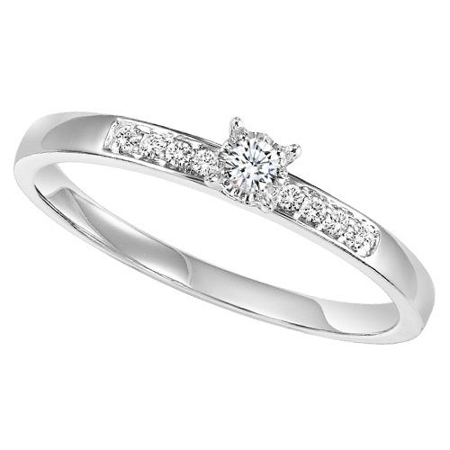 14K Diamond 1/10 ctw Engagement Ring