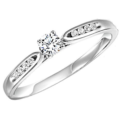 14K Diamond 1/4 ctw Engagement Ring