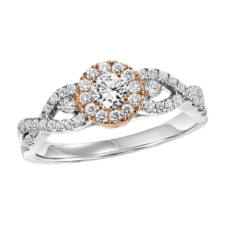 14K Diamond 1/2 ctw Engagement Ring