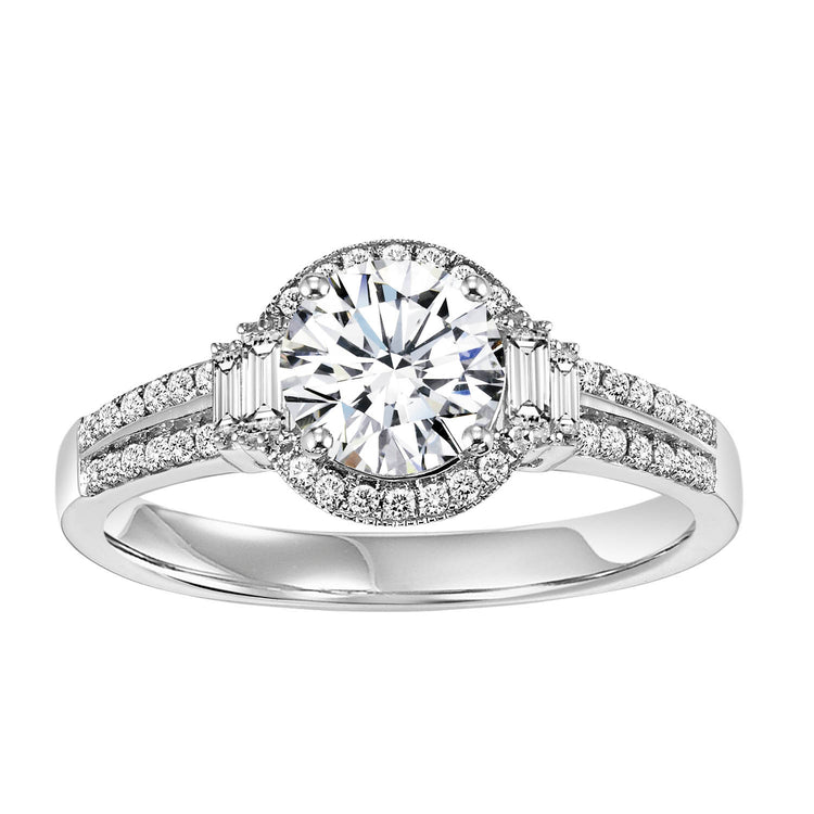 14K Diamond 1/3 ctw Engagement With 1 ct Center Diamond