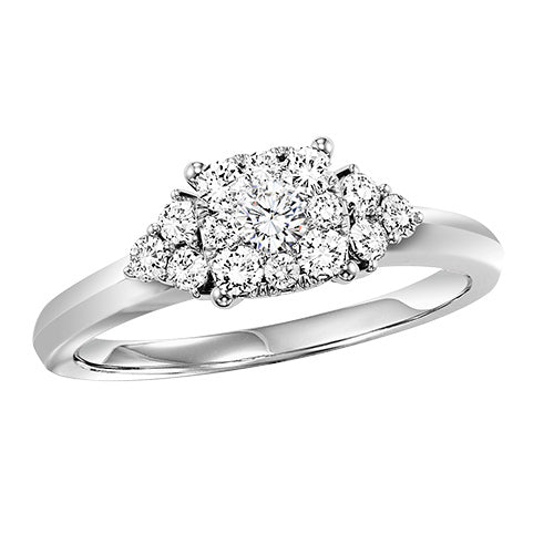 14K Diamond 1/2 ctw Engagement Ring